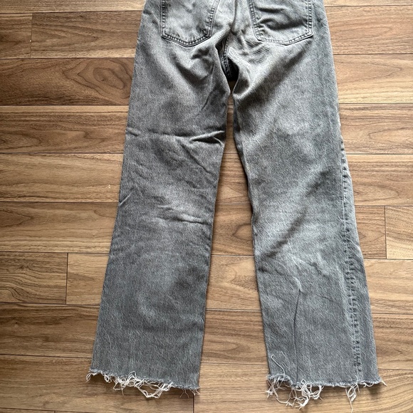 Zara Raw Hem Straight Jeans | Size 4 | Grey Wash - Picture 2 of 6